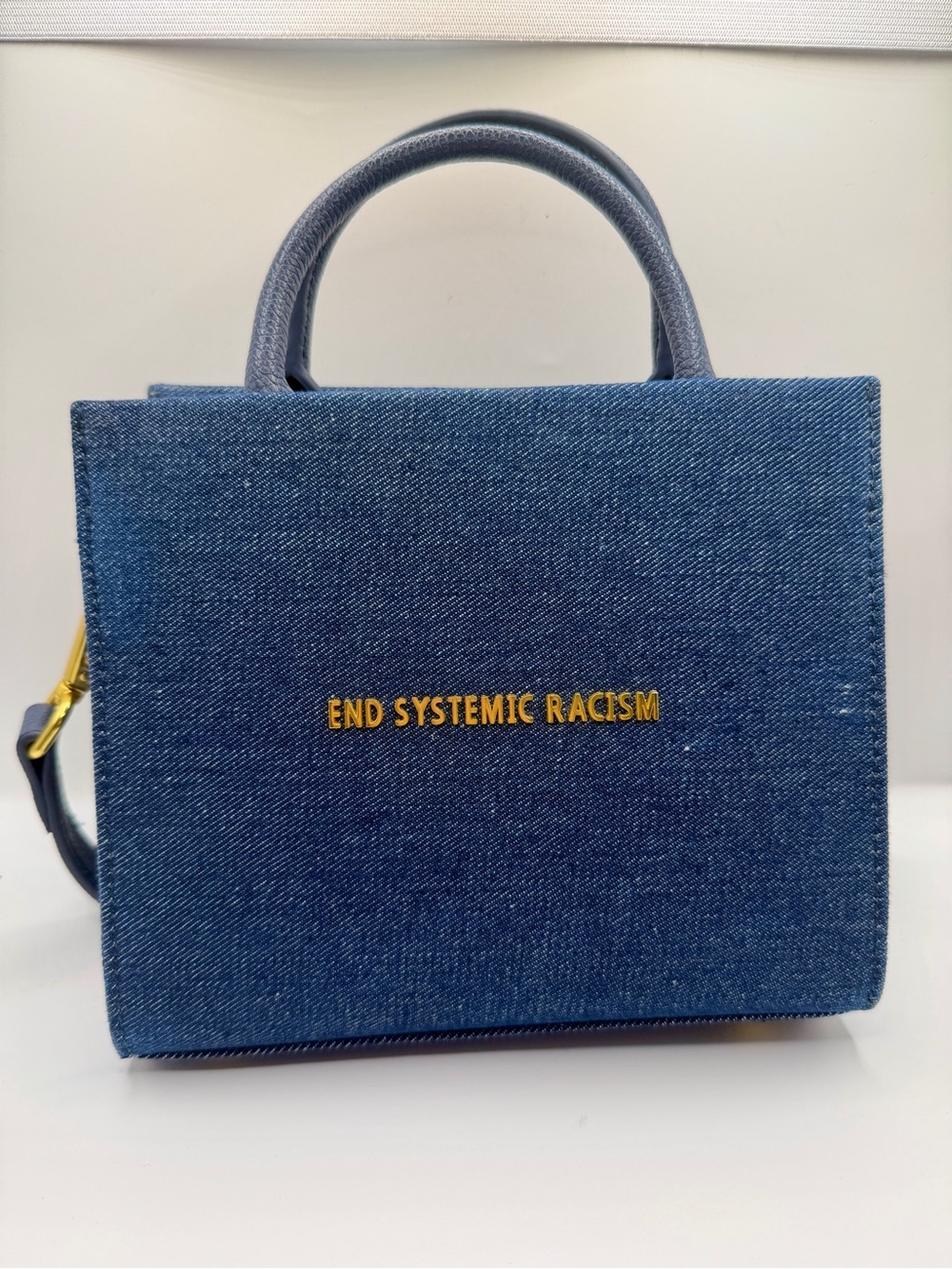 Brandon Blackwood Recycled Denim ESR Tote Two Way Bag Purse